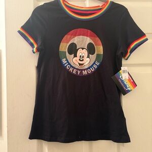 NWT Disney Europe Pride T-shirt Rainbow Mickey Mouse Rare HTF